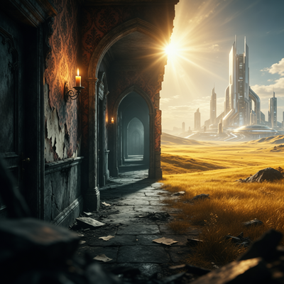 Визуализация трансформации Bloober Team: от мрачной нишевой атмосферы к яркому AAA-блокбастеру с кинематографичным освещением.